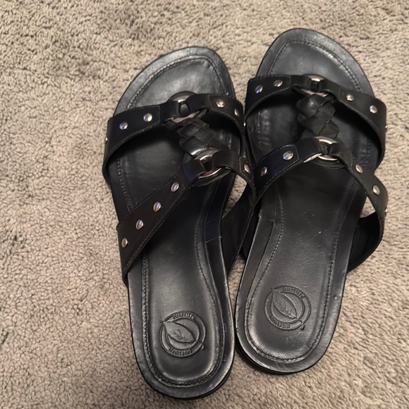 Nurture by Lamaze Shoes - Nurture by Lamaze Black Sandals with Studded Straps